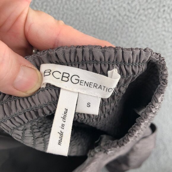 BCBGeneration Dress Womens Small Mini Gray Metallic Cocktail Corset Strapless - Picture 6 of 12